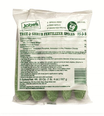 Jobe's® Fertilizer Spikes Tree & Shrub 15-3-3 - 5pk